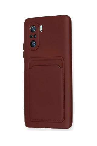 Newface - 214 - Xiaomi Mi 11i Kılıf Kelvin Kartvizitli Silikon - Csmo-tex - - Bordo