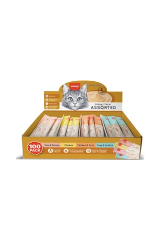 4 Lezzet Karışık Krema Kedi Ödülü 100 14gr 4 Lezzet Karışık Krema Kedi Ödülü 100 14gr