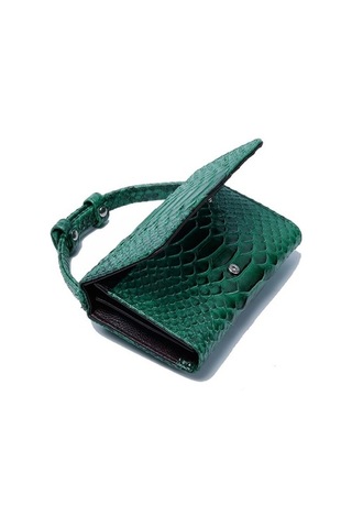 Wondernest Bayanlar Yılan Doku Baskı Debriyaj Çanta Zincirli Uzun Kolay Kullanım Crossbody Çanta Gri Gri