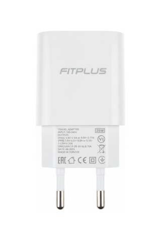 Fitplus Fp-ta800n 25w Type-c Çıkışlı Şarj Adaptörü Beyaz -