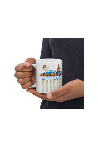 Yunanistan Kupa Bardak 2 Adet Seyahat Hatıra Greece Mug