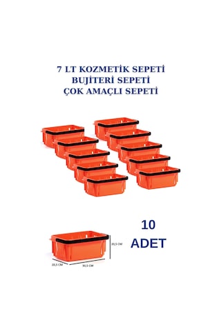 10adet 7Litre Kozmetik Sepeti Bijuteri Sepeti Kırtasiye Sepeti T