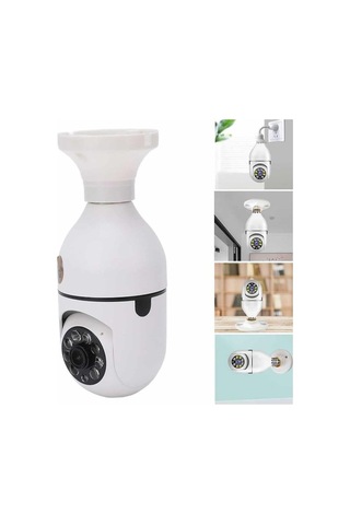 Wifi - 433 - Güvenlik Kamerası Çift Kameralı Ampule - Csmo-tex - Takılabilir Sensörlü