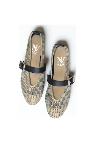 Ne&ve Shoes Bej File Tek Bantlı Günlük Rahat Babet