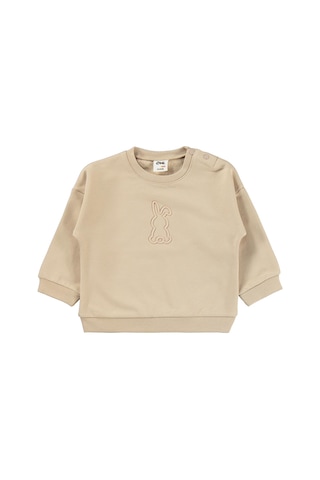 Civil Baby Tavşan Baskılı Basic 6-18 Ay Takım - Bej