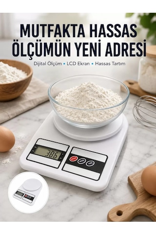 10 Kg Kapasiteli Lcd Ekranlı Dijital Mutfak Tartıs Yeni Nesil Çr