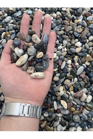 Ahs Doğal Dalaman Dere Çakılı Taşı 10 Kg 1-1,5cm Dere Çakıl Bahçe Peyzaj Saksı Teraryum Akvaryum Taş