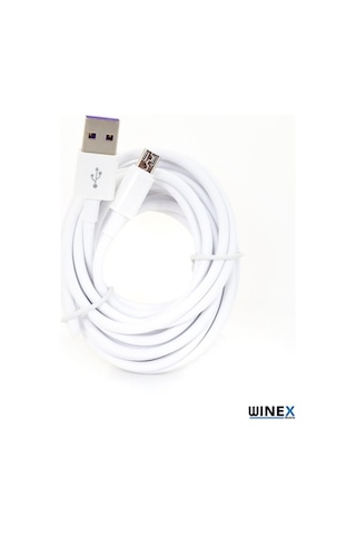 Winex Huawei P40 Lite E İle Uyumlu 3A 45W UsbA to Micro 3Metre Data ve Hızlı Şarj Kablosu