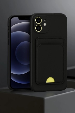 Mey İthalat Apple iPhone Uyumlu - 11 Kılıf Kelvin Kartvizitli Silikon - Bordo Diğer