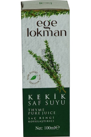 Ege Lokman Doğal Kekik Saf Suyu Saç Rengi Koyulaştırıcı Saç Bakımı 100 ML