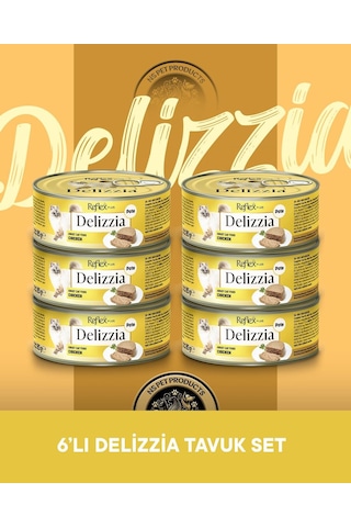 Reflex Plus Delizzia Yetişkin Tavuklu Pate Kedi Maması 6x85 Gram