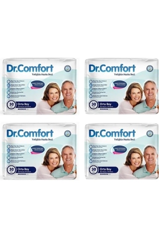 Dr. Comfort Belbantlı Medium Orta Boy Hasta Bezi 120 Adet 4x30 Paket M