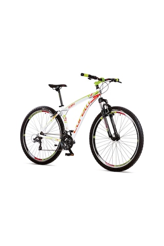 Corelli Dusty 1.1 V Fren Shimano 21 Vites 27,5 Jant Dağ Bisikleti Beyaz Yeşil Kırmızı 20 Kadro Beyaz - Yeşil - Kırmızı