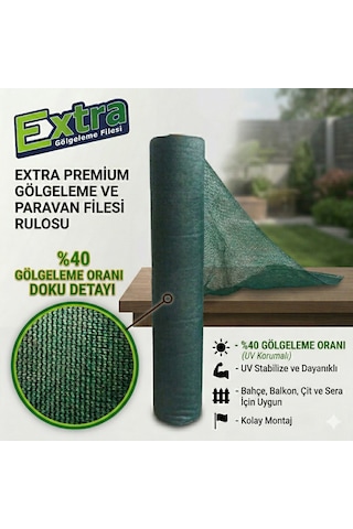 Extra Gölgeleme Filesi %40 - 30 Gr/m2 Yeşil