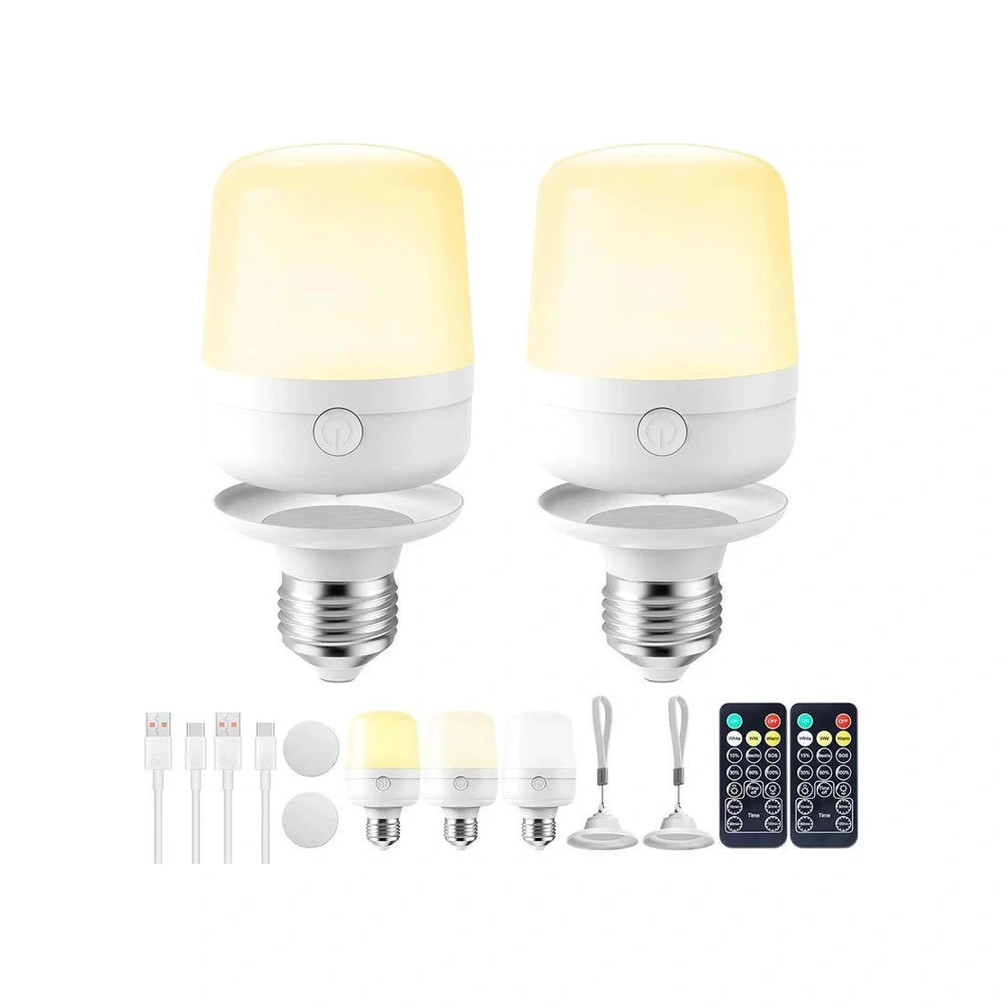 Folinda 3 Renk Tonu, Usb Şarjlı, Manyetik E27 Lamba: Uzaktan Kumanda, Zamanlama Ve Acil Işık Özellikli Gece Lambası/masa Lambası Diğer