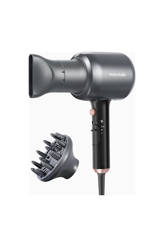 Wavytalk Güçlü 2200w Saç Kurutma Makinesi, Gri Renk, Difüzör Ve Konsantratör Ile.