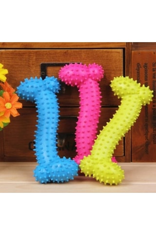 Kemik Şeklinde Köpek Diş Kaşıma Oyuncağı Tdrtr Çok Renkli