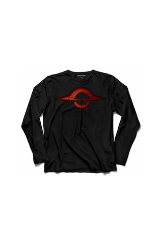Kara Delik Karadelik Uzay Zaman Black Hole Nasa Uzun Kollu Tişört Baskılı Çocuk T-shirt 001