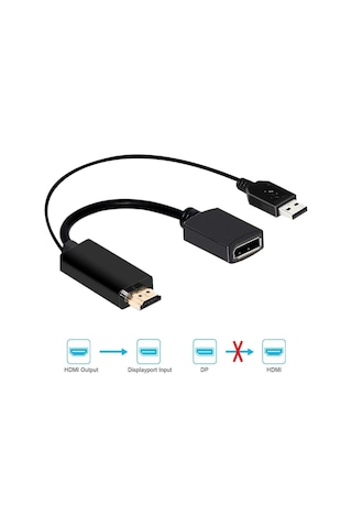4k Usb Ed Hdmi - Dp Display Port Fe Dönüştürücü Adaptör Ces Hdmi Kablo Adaptörü Dönüştürücü / Dizüstü Bilgisayar