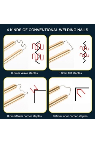 Pazly Zımba Tampon Tamir Takımı Siyah Sıcak Plastik Makinası Kaynak Araba 70w İy