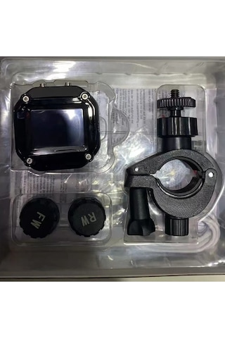 Xuweiwei Ynf Motosiklet Tpms Siyah 2 Dis Sensor Lcd Ekran Lastik Basinc Sicaklik Izleme Alarm Usb Sarj Dayanikli