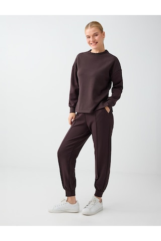 Jimmy Key Acı Kahve Yüksek Bel Dar Paça Cepli Jogger Pantolon 6ww188602803