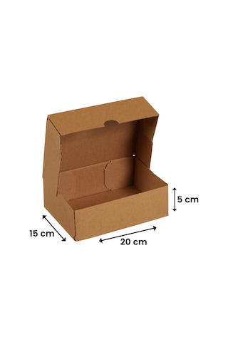 Packanya 20 x 15 x 5 - 25 Adet Kesimli Kutu - Internet Ve Kargo Kutusu