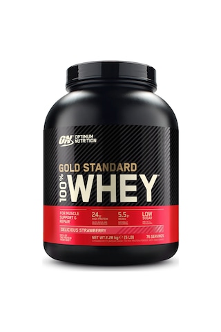 100% Whey Gold Standard Çilek Aromalı 2.28kg 76 Servis Yüksek Protein Tozu Kas Gelişimi Çilek