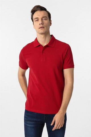 Süvari Kırmızı Slim Fit Düz Polo Yaka Tişört Kırmızı