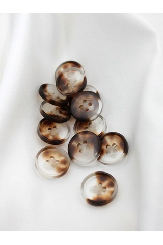 The New Button Dekoratif Düğmeler Kahverengi 20 Mm 12 Adet. 276235832