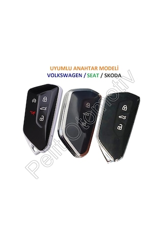 Skoda Octavia A8 2021+ Anahtar Kılıfı Silikon Mavi
