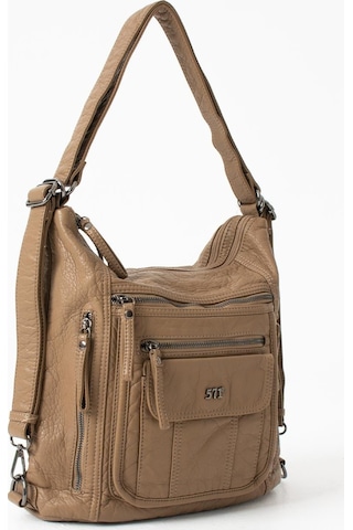 571 Collections Yıkanmış Deri Hem Sırt Hem Omuz Çantası Kahverengi Model: 571-14-18d