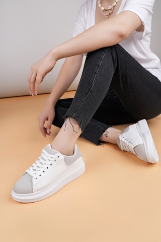 Luis A Costa Lc109 Beyaz Gri Süet Kadın Sneaker Renkli