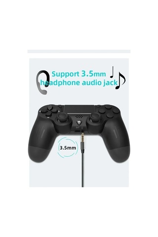 Ps4 Kol Wireless Bt Kablosuz Oyun Kolu Ps4 Joystick Tablet Telefon Pc Uyumlu Titreşimli Oyun Kolu Beyaz