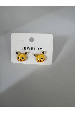 Pikachu Figürlü Küpe Sevimli, Renkli Ve Eğlenceli Tasarım Çok Renkli