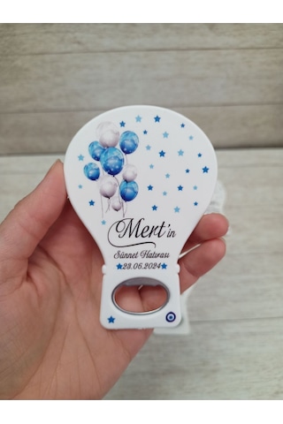 20 Adet Balon Açacak Magnet Sünnet Mavi Balon Çok Renkli