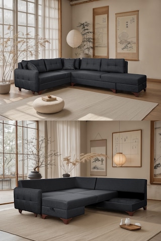 Eymense Cloft Köşe Koltuk Antrasit