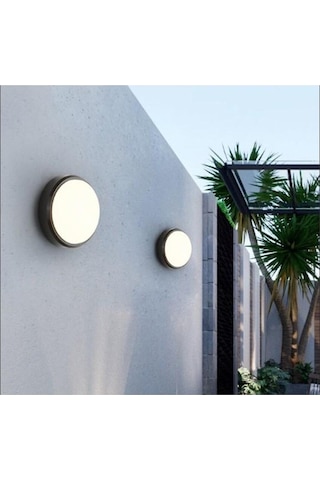 Banyo Tavan Lambası Artos 20w Yuvarlak Siyah Balkon Lambası 6400k Beyaz Led Işık Teras Duvar Lambası Siyah