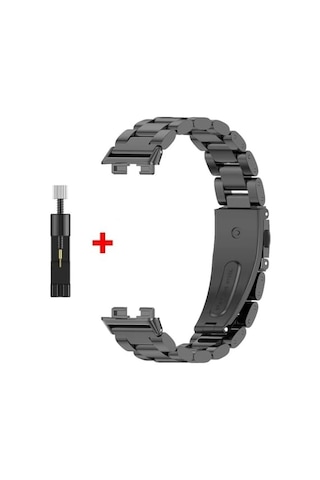 Huawei Band 11/11 Pro İle Uyumlu Kordon Klipsli Metal Band 04 +kısaltma Aparatı
