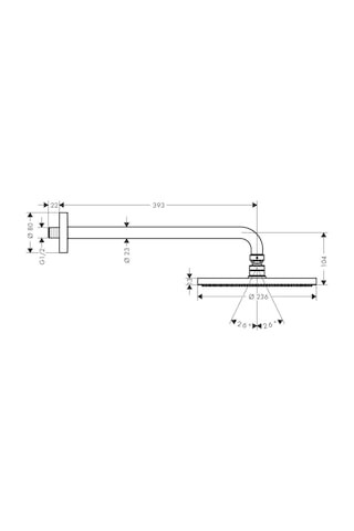 Hansgrohe Raindance S Tepe Duşu 240 1jet, - 27607000