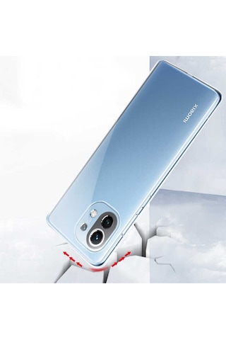 Xiaomi Mi 11 Lite Kılıf Zore Kamera Korumalı Süper Silikon Kapak Renksiz