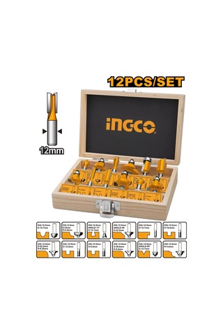 Ingco 12mm Saplı Freze Seti 304805118