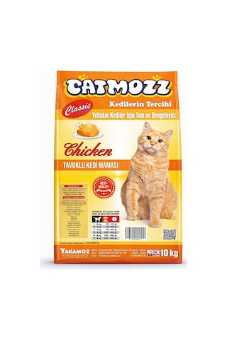 Catmozz Classic Tavuklu Yetişkin Kedi Maması 10 KG