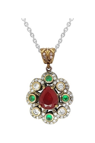 Renkli Taşlı Bronzlu Gümüş Set G52Tk Altınsepeti