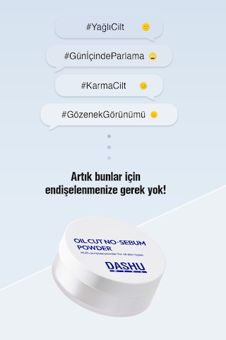 Dashu Mens Oil Cut No Sebum Powder Beyaz