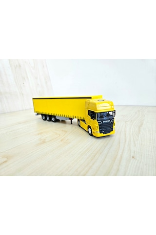 1/64 Ölçek Sarı Scanıa R730 Tır Maketi 25 Cm Boy