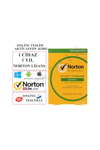 Norton Internet Security 1 Yıl 1 Pc