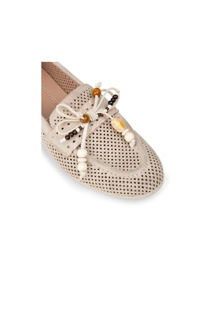 Deery Kadın Bej Perfore Babet - K2706zbejm01