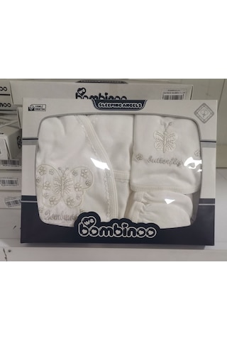 Bambinoo Bambino Kremkelebek 5 Li Zıbın Seti Hastane Çıkışı Pamuklu Krem