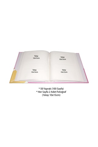 Aledo 10x15cm 200lük Bebek Fotoğraf Albümü Acr-pp46200-pembe
